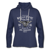 Unisex Lightweight Terry Hoodie - heather navy