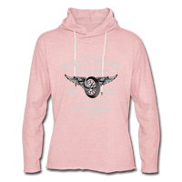 Unisex Lightweight Terry Hoodie - cream heather pink