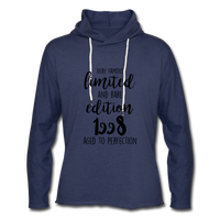 Unisex Lightweight Terry Hoodie - heather navy