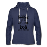 Unisex Lightweight Terry Hoodie - heather navy