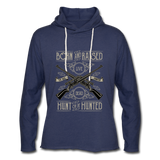 Unisex Lightweight Terry Hoodie - heather navy