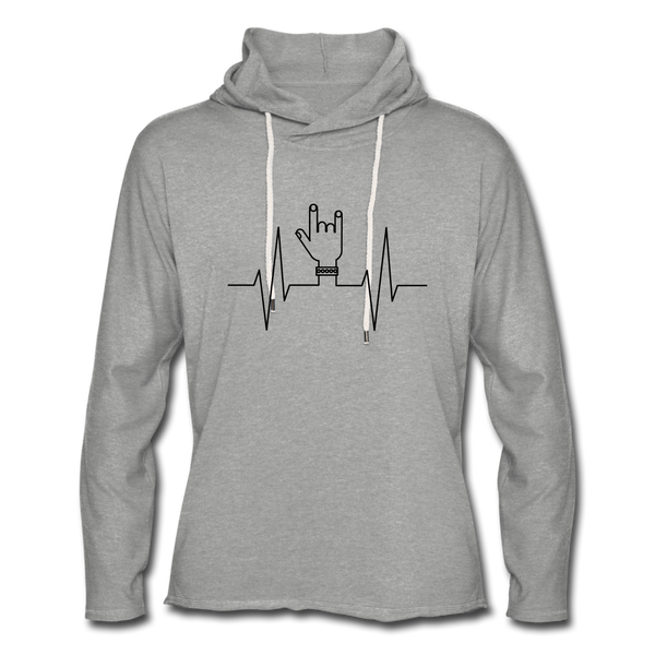 Unisex Lightweight Terry Hoodie - heather gray