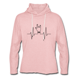 Unisex Lightweight Terry Hoodie - cream heather pink