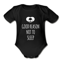 Organic Short Sleeve Baby Bodysuit - black