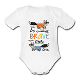 Organic Short Sleeve Baby Bodysuit - white