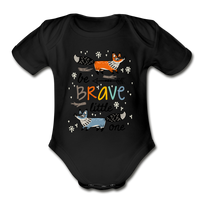 Organic Short Sleeve Baby Bodysuit - black