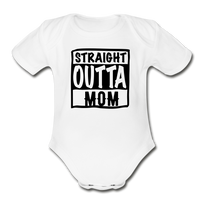 Organic Short Sleeve Baby Bodysuit - white