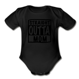 Organic Short Sleeve Baby Bodysuit - black