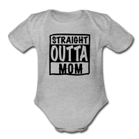 Organic Short Sleeve Baby Bodysuit - heather gray