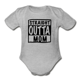 Organic Short Sleeve Baby Bodysuit - heather gray