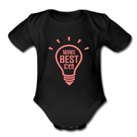 Organic Short Sleeve Baby Bodysuit - black