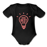 Organic Short Sleeve Baby Bodysuit - black