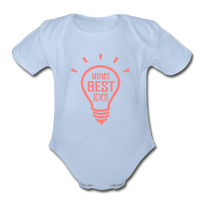 Organic Short Sleeve Baby Bodysuit - sky