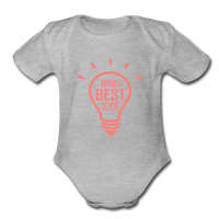 Organic Short Sleeve Baby Bodysuit - heather gray