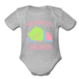 Organic Short Sleeve Baby Bodysuit - heather gray