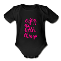 Organic Short Sleeve Baby Bodysuit - black