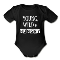 Organic Short Sleeve Baby Bodysuit - black