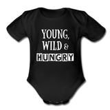 Organic Short Sleeve Baby Bodysuit - black